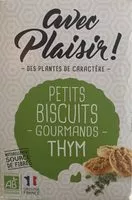 Quantité de sucre dans Petits biscuits gourmands thym
