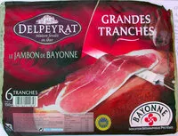 Quantité de sucre dans Le Jambon de Bayonne