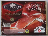 Quantité de sucre dans Jambon de Bayonne, grandes tranches