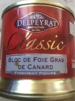 Sucre et nutriments contenus dans Delpeyrat classic