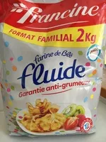 含糖量 Farine de blé fluide garantie anti-grumeaux (format familial)