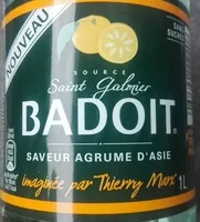 चीनी की मात्रा Badoit saveur agrumes d'Asie