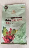 Quantité de sucre dans Pistoles Alto El Sol Bio  (noir, Cacao 65%) Boite 1KG