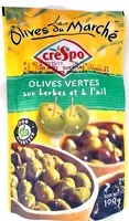 İçindeki şeker miktarı Olives vertes aux herbes et à l'ail 