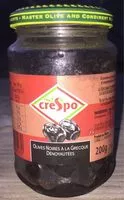 İçindeki şeker miktarı Olives noires à la grecque dénoyautées