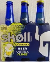 Suhkur ja toitained sees Tuborg skoll caipiroska