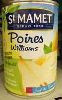 入っている砂糖の量 Poires Williams