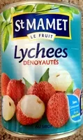 入っている砂糖の量 Lychees dénoyautés