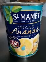 入っている砂糖の量 Grand Ananas Tranches Sans sucres ajoutés