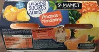 入っている砂糖の量 Cup Ananas Mandarine Sans sucres ajoutés