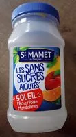 İçindeki şeker miktarı Soleil Sans Sucres Ajoutés (Pêches / Poires / Mandarine)