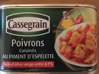 İçindeki şeker miktarı Poivrons cuisinés au piment d'espelette