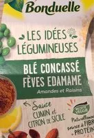 入っている砂糖の量 Les idées legumineuses : Blé concassé Fèves Edamame