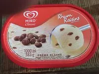 Cantidad de azúcar en Crème glacée rhum-raisins