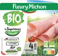 Jumlah gula yang masuk Jambon Supérieur sans couenne Bio - 4 tranches fines