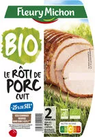 Jumlah gula yang masuk Rôti de porc cuit BIO - 2 tranches