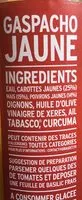 入っている砂糖の量 Gaspacho jaune