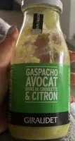 入っている砂糖の量 GASPACHO AVOCAT BRINS DE CIBOULETTE ET CITRON