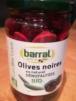 Jumlah gula yang masuk Olives noires au naturel dénoyautées bio