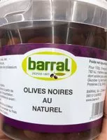 Jumlah gula yang masuk Olives noires au naturel