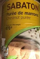 Sokerin määrä sisällä Purée de marrons
