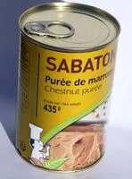 Sokerin määrä sisällä Purée de marrons