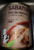Sokerin määrä sisällä Pâte de marrons