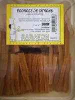 Sokerin määrä sisällä écorces de citrons