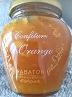 Sokerin määrä sisällä Confiture d'orange