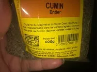 Jumlah gula yang masuk Grains De Cumin