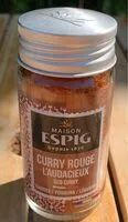 चीनी की मात्रा Curry rouge l’audacieux