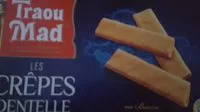 Amount of sugar in Les crêpes dentelles au beurre