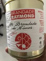 Sucre et nutriments contenus dans Brandade raymond