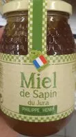 İçindeki şeker miktarı Miel de Sapin du Jura
