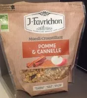 İçindeki şeker miktarı Muesli croustillant pomme et cannelle