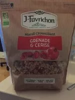İçindeki şeker miktarı Muesli Croustillant Grenade Et Cerise