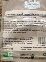 İçindeki şeker miktarı Muesli lin et courge