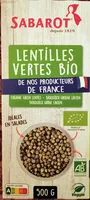 चीनी की मात्रा Lentilles Vertes