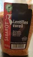 Zuckermenge drin Lentilles corail