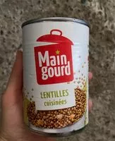 Suhkru kogus sees Lentilles cuisinees