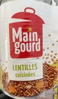 Quantité de sucre dans Lentilles cuisinées