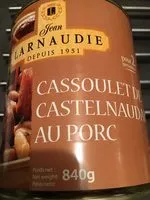 Sokerin määrä sisällä Jean Larnaudie Cassoulet de Castelnaudary au porc 840 g