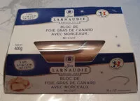 入っている砂糖の量 Bloc de foie gras de canard avec morceaux mi-cuit