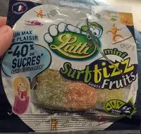 Jumlah gula yang masuk Lutti surf fizz
