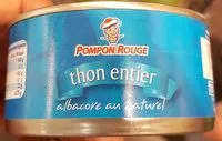 入っている砂糖の量 Thon entier albacore au naturel