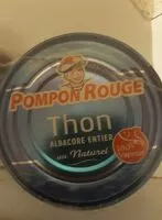 入っている砂糖の量 thon albacore entier au naturel