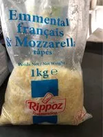 Amount of sugar in Emmental francais & Mozzarella