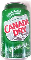 Suhkur ja toitained sees Canada dry