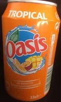 Sucre et nutriments contenus dans Oasis a l eau de source sans conservateurs