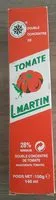 Sucre et nutriments contenus dans Tomate martin